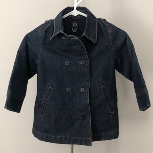 Vintage NWT Baby Gap Denim Jean Peacoat Sz 4 Years Thicker Style